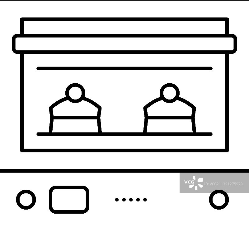 烤箱烘焙甜点线性图标图片素材