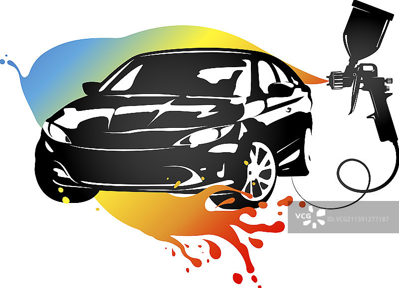 用于绘画和汽车的喷枪图片素材