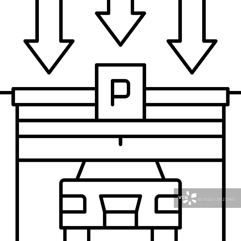 停车场关闭线条图标图片素材