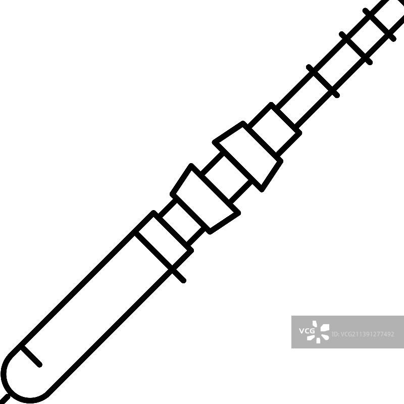 咸水鱼竿线性图标图片素材