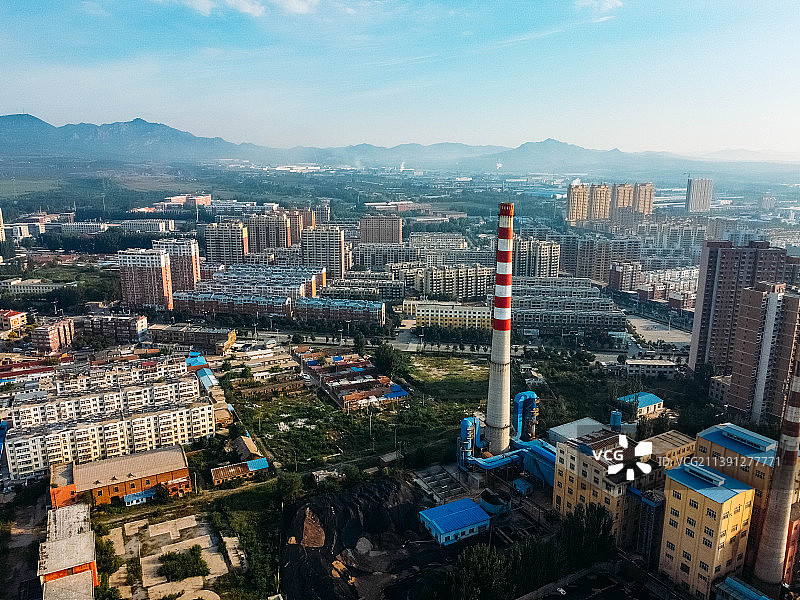 建平县 人民路 京沈路 东环岛 热电公司 清晨图片素材