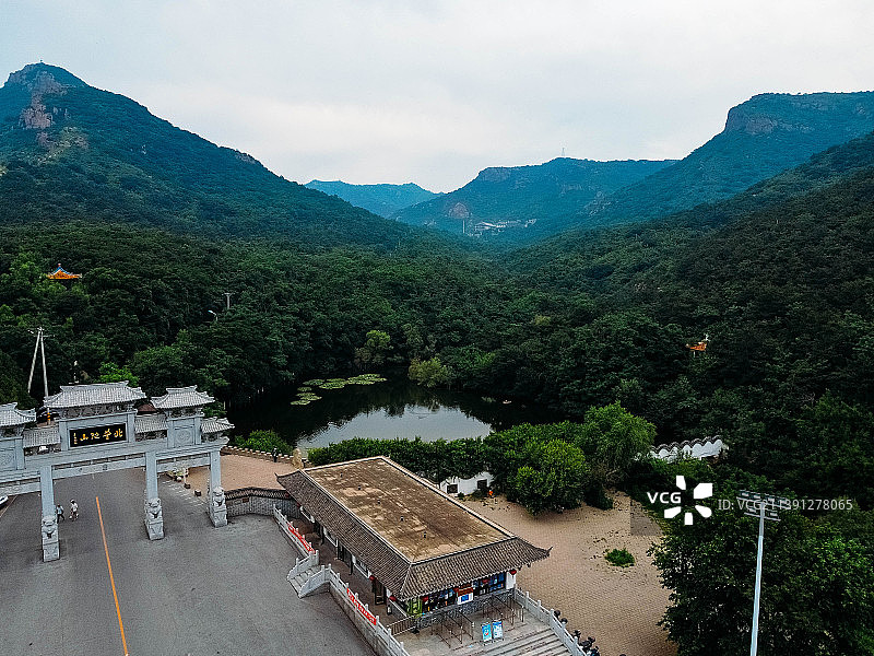 锦州 北普陀山 景区 古塔区 地标 航拍图片素材