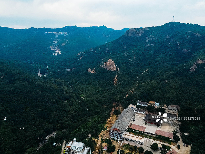 锦州 北普陀山 景区 古塔区 地标 航拍图片素材