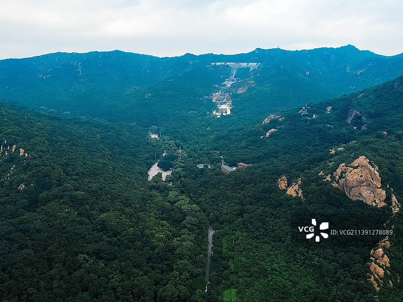 锦州 北普陀山 景区 古塔区 地标 航拍图片素材