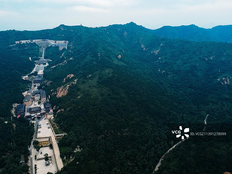 锦州 北普陀山 景区 古塔区 地标 航拍图片素材