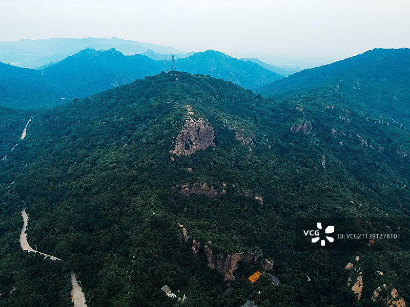 锦州 北普陀山 景区 古塔区 地标 航拍图片素材