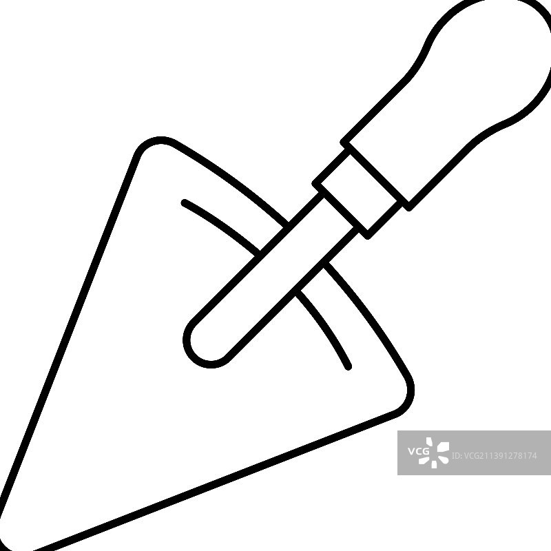 刮刀工具线性图标图片素材