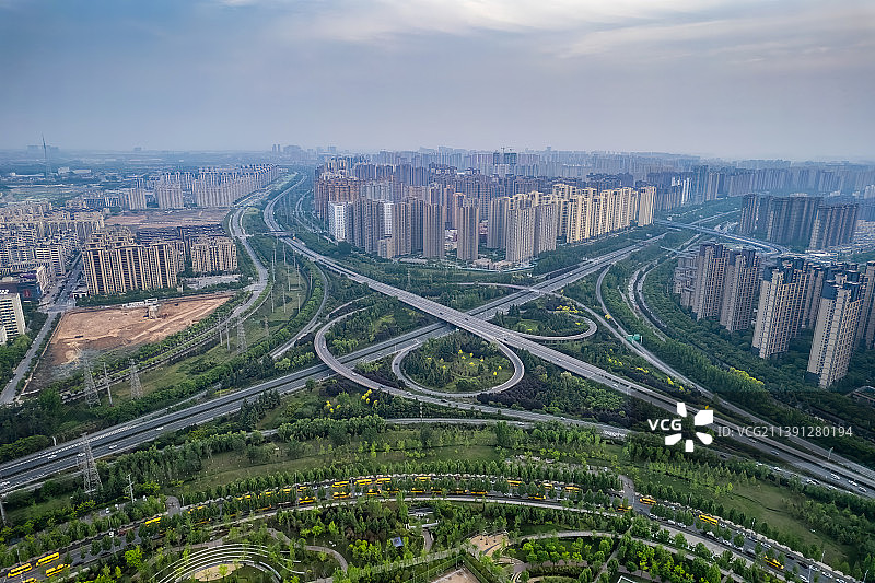 西安绕城高速曲江立交图片素材