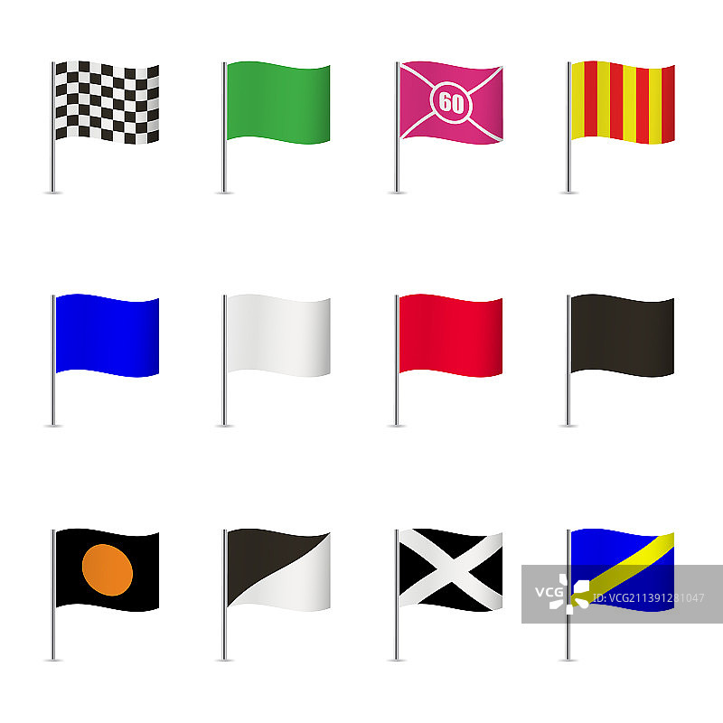 赛车方格交叉旗帜图片素材