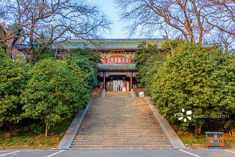 中国江苏南京钟山灵谷景区国民革命军阵亡将士公墓松风阁图片素材