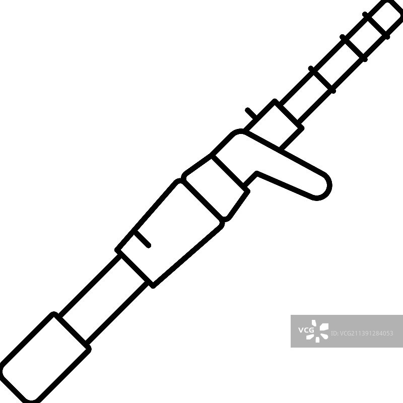 鱼竿线条图标图片素材