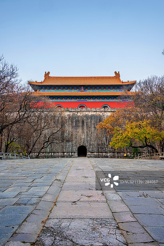 中国江苏南京钟山风景名胜区明孝陵图片素材