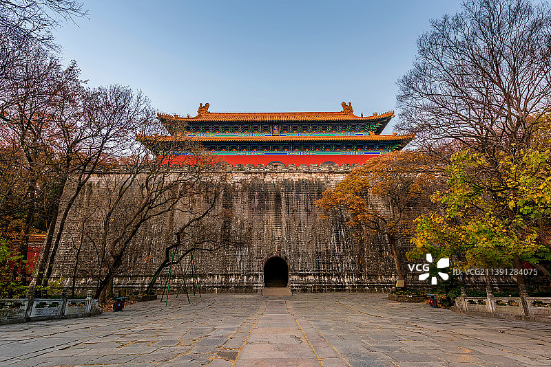 中国江苏南京钟山风景名胜区明孝陵图片素材