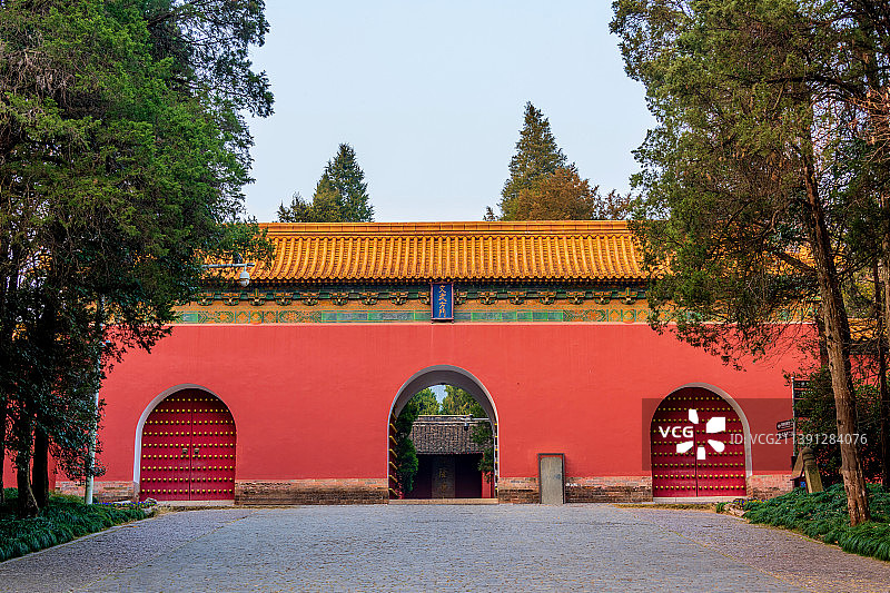 中国江苏南京钟山风景名胜区明孝陵图片素材