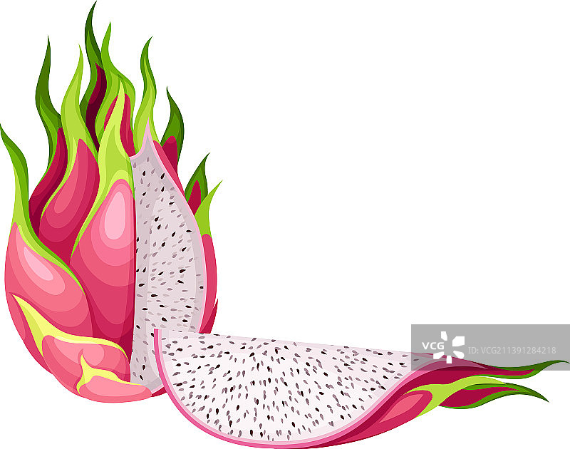 火龙果切块图片素材