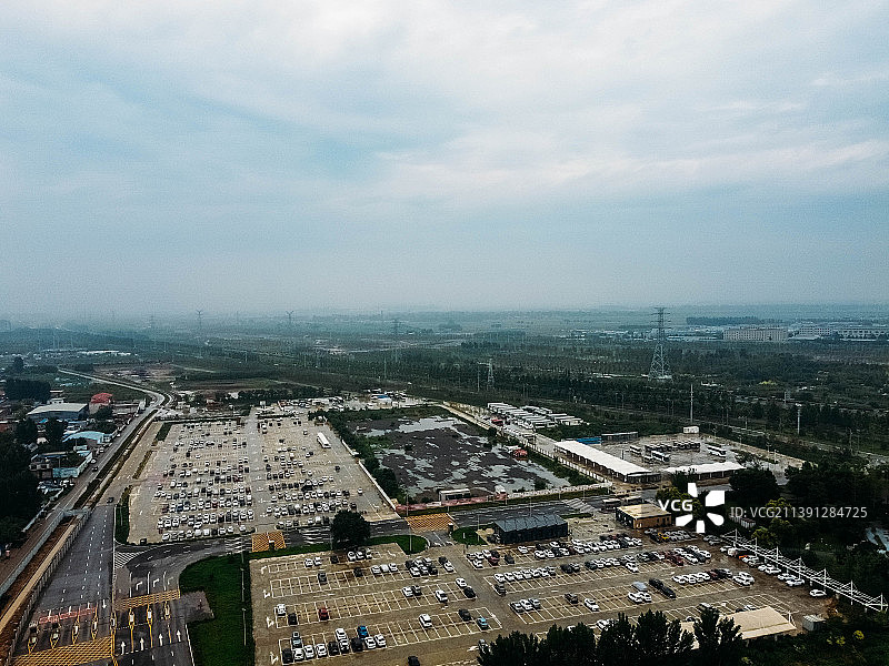 容城县 雄安新区 容和塔 津海大街 航拍图片素材