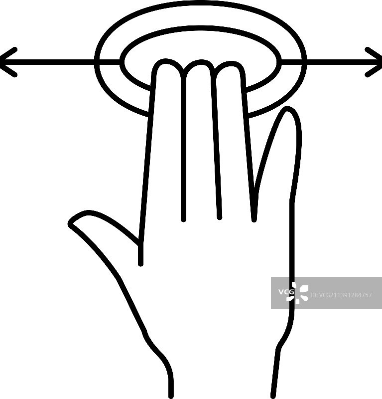 智能手机屏幕三指触控线条图片素材