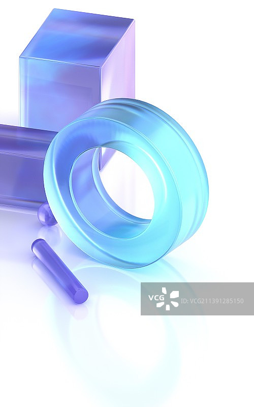 3D渲染渐变亚克力玻璃图片素材