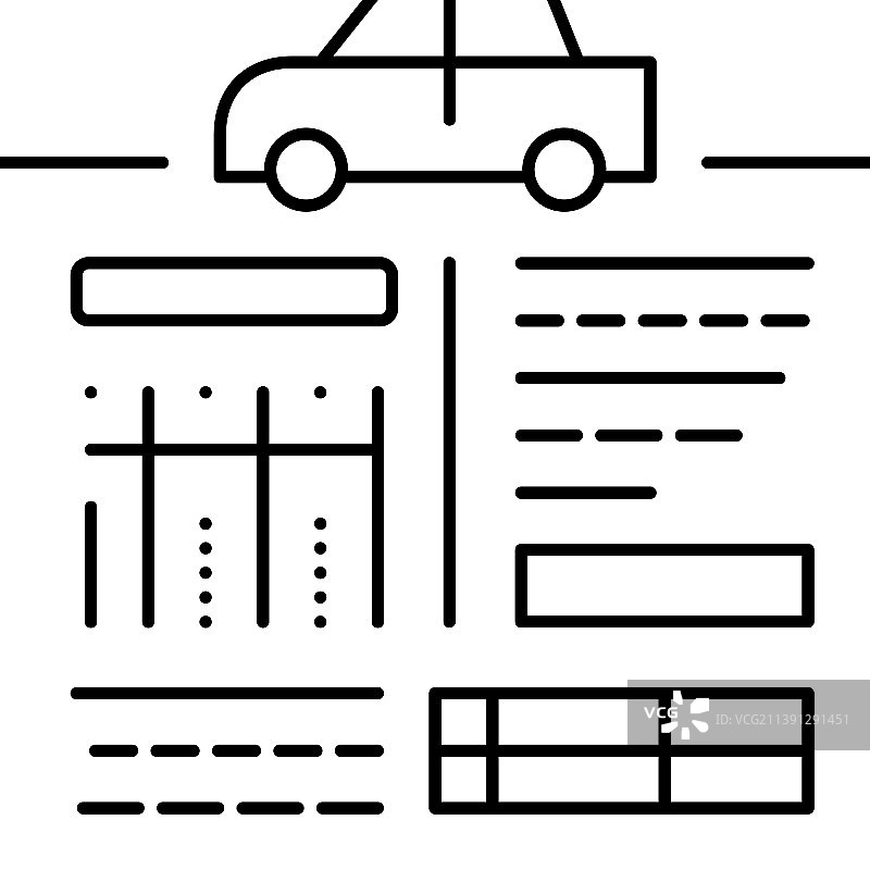 汽车服务历史线图标图片素材