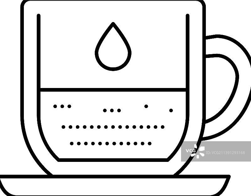 浓缩咖啡线条图标图片素材