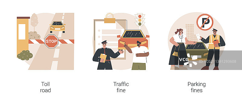 违反驾驶规则抽象概念图片素材