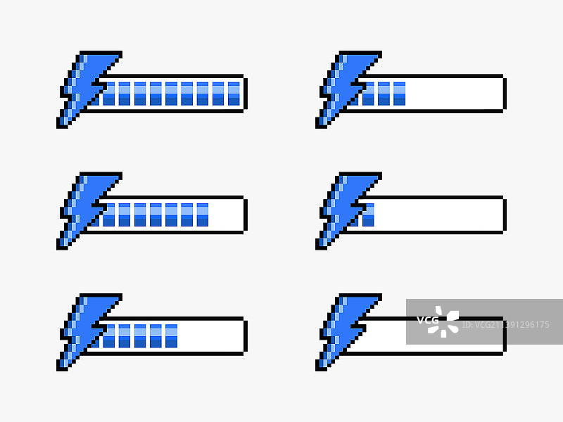 像素艺术游戏的能量条图片素材