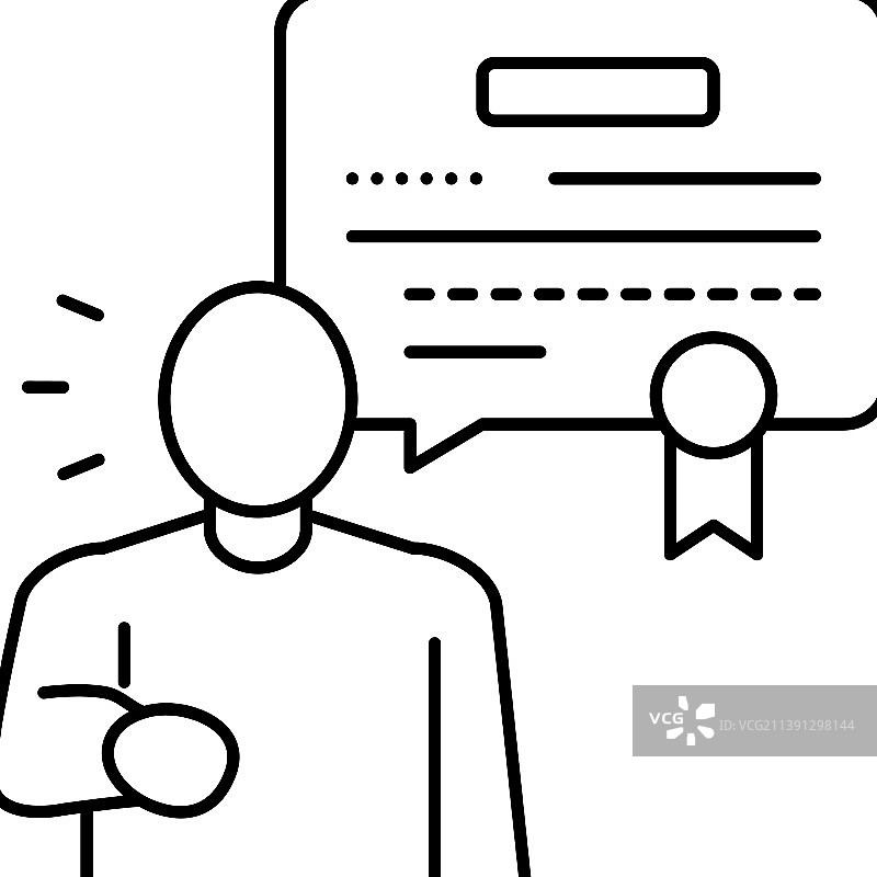 判决专家线性图标图片素材