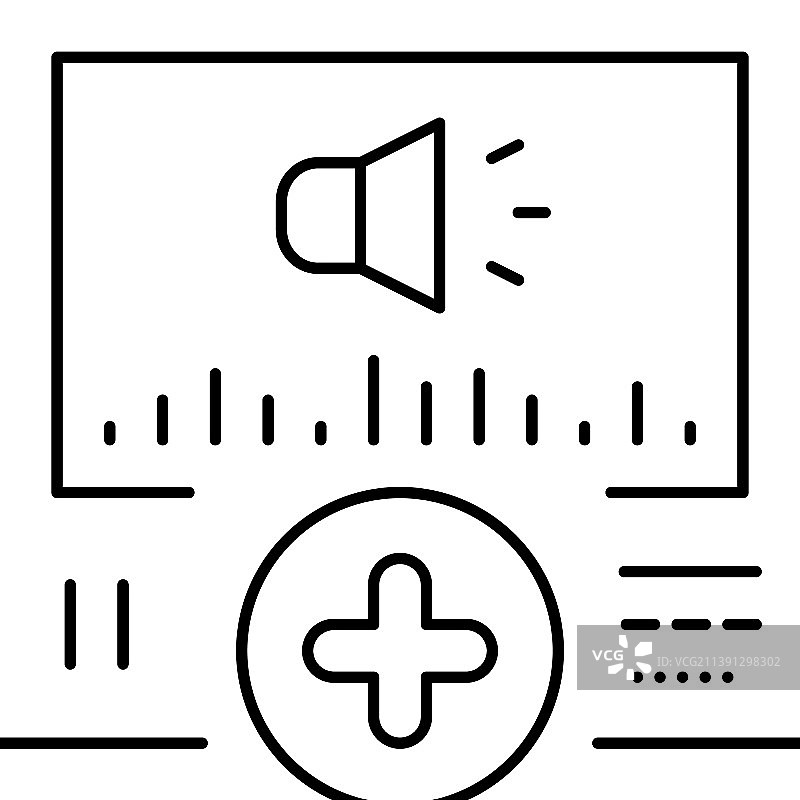 用户原创内容音频消息线性图标图片素材