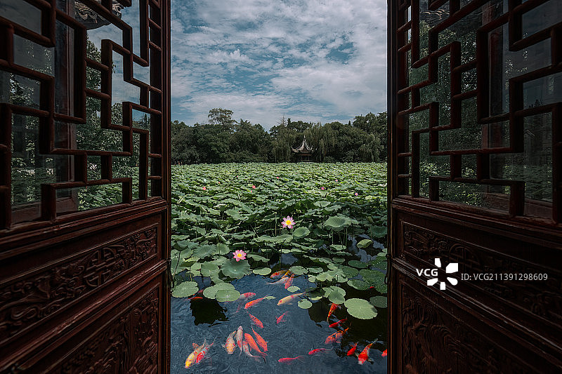 盛夏园林图片素材