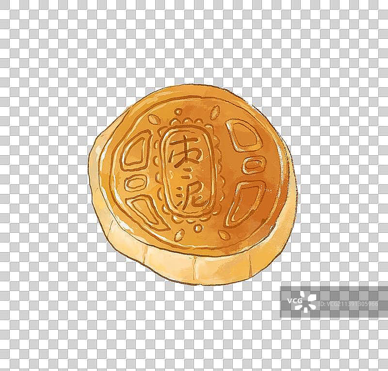 中秋节插画元素月饼桂花和兔子图片素材