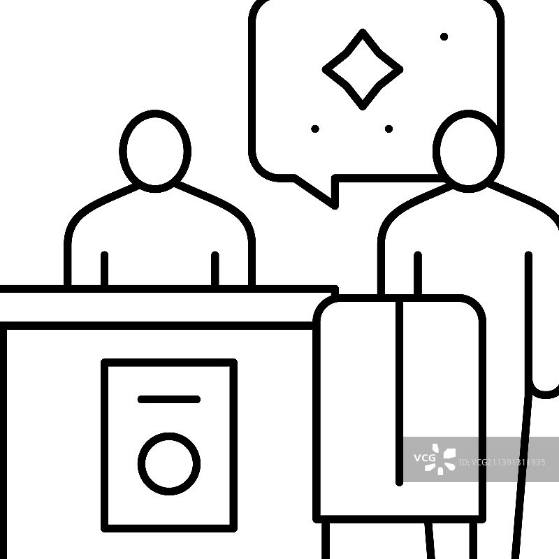 干洗服务线性图标图片素材