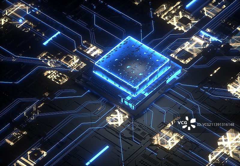 三维科技芯片图片素材