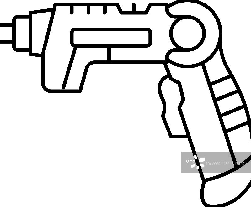 电动螺丝刀设备线性图标图片素材