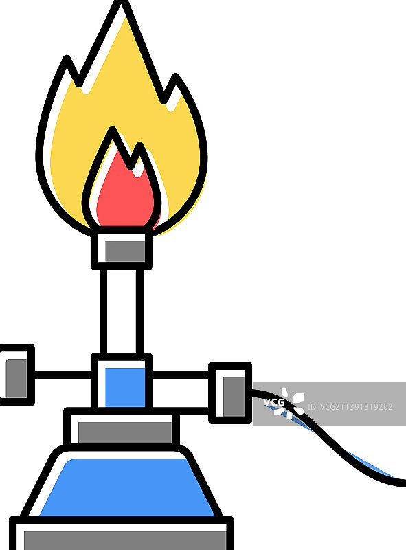 燃烧器设备彩色图标图片素材
