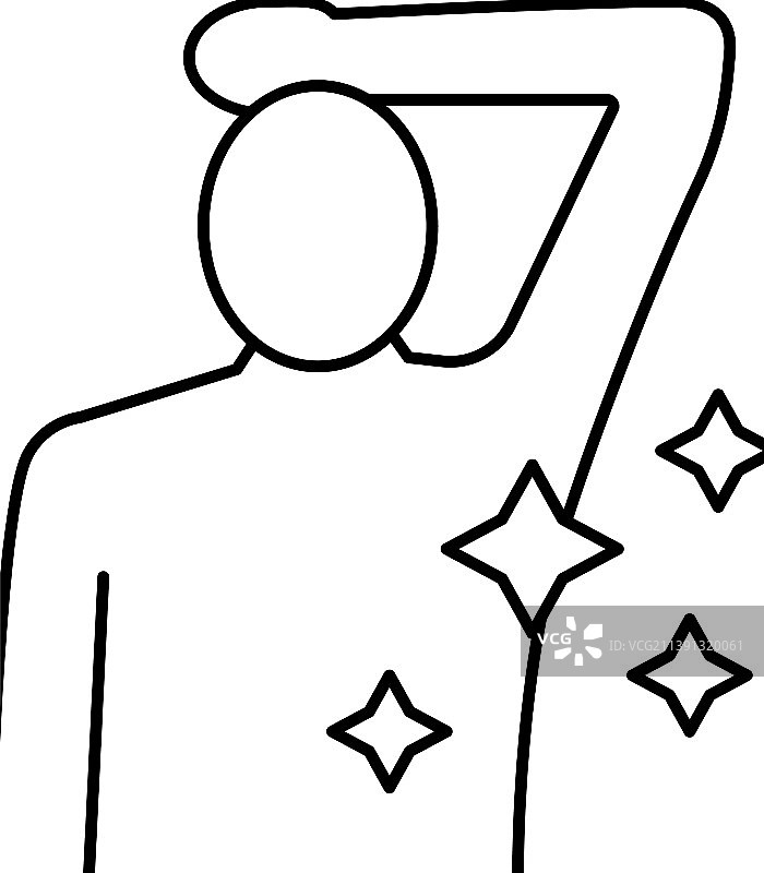 腋窝剃毛线条图标图片素材