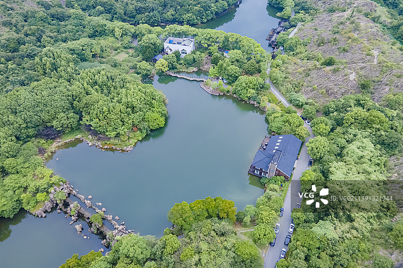 航拍苏州白马涧龙池景区图片素材