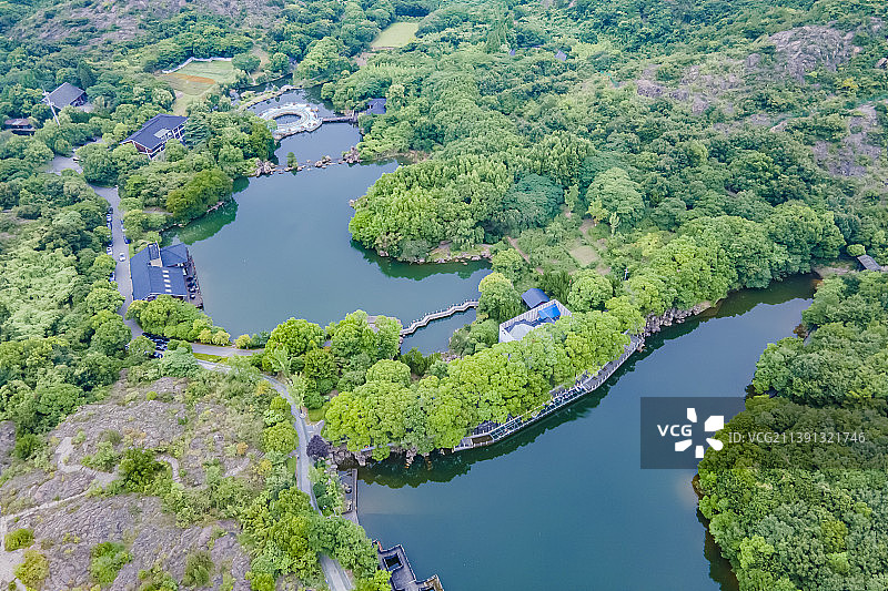 航拍苏州白马涧龙池景区图片素材