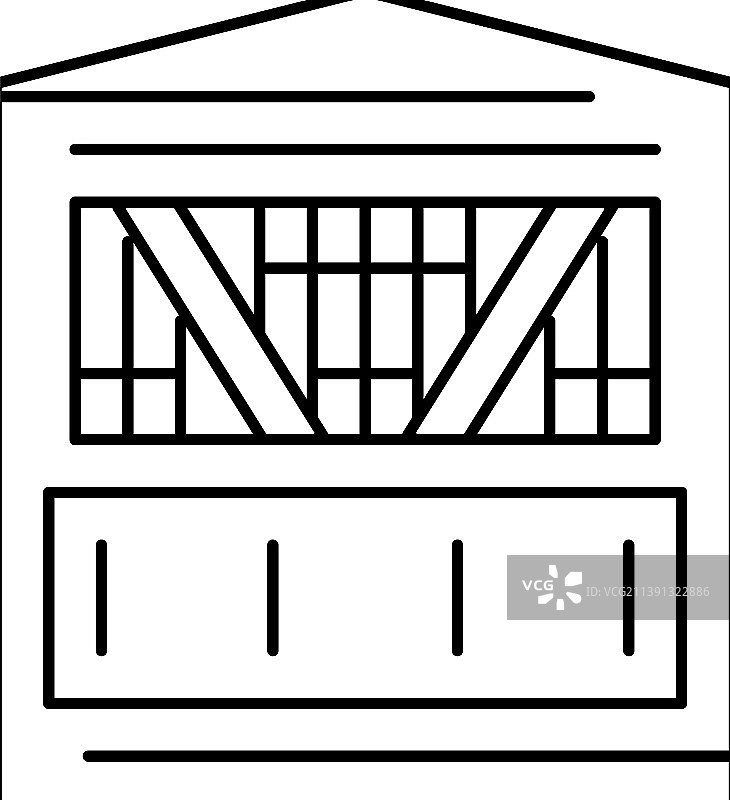 狩猎塔线条图标图片素材