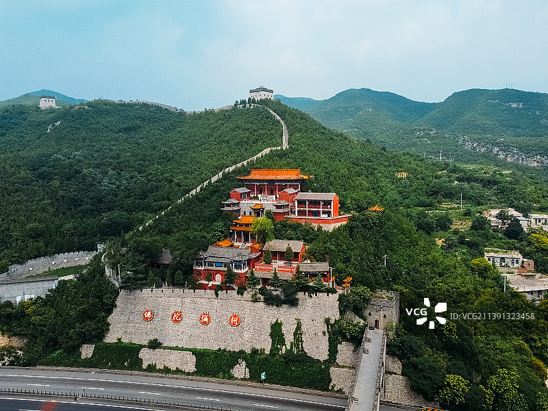 固关长城 青银高速 平定县 娘子关镇 航拍图片素材