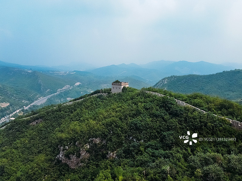 固关长城 青银高速 平定县 娘子关镇 航拍图片素材