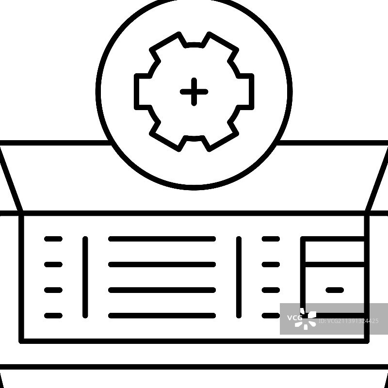 空调维护线性图标图片素材