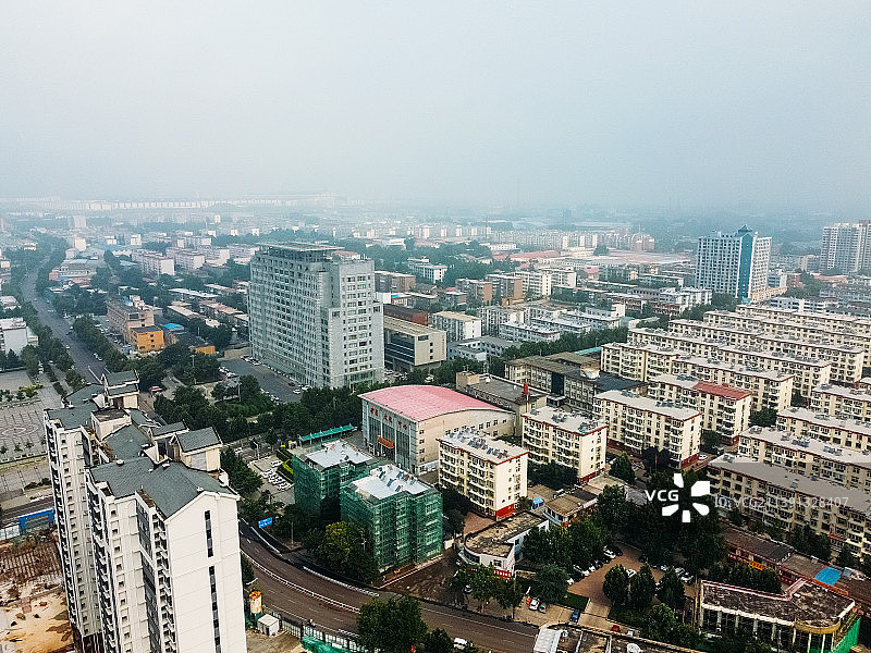 井陉矿区 古桥南街 南纬东路 衡北小学 航拍图片素材