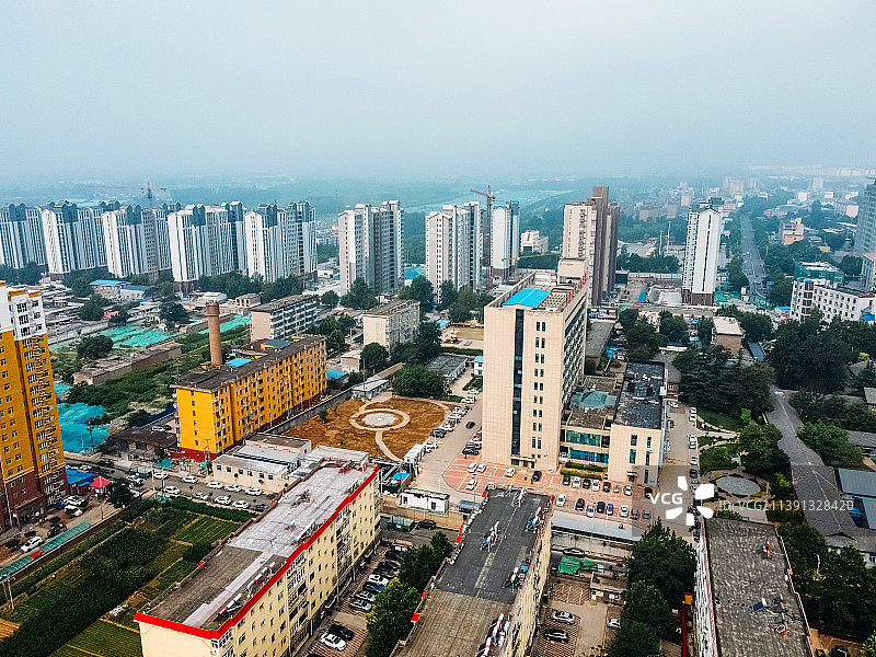 井陉矿区 古桥南街 南纬东路 衡北小学 航拍图片素材