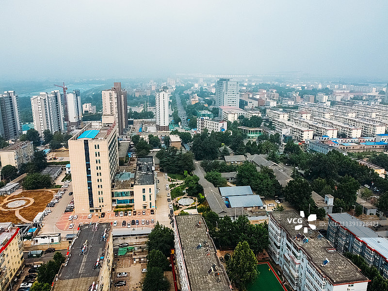 井陉矿区 古桥南街 南纬东路 衡北小学 航拍图片素材
