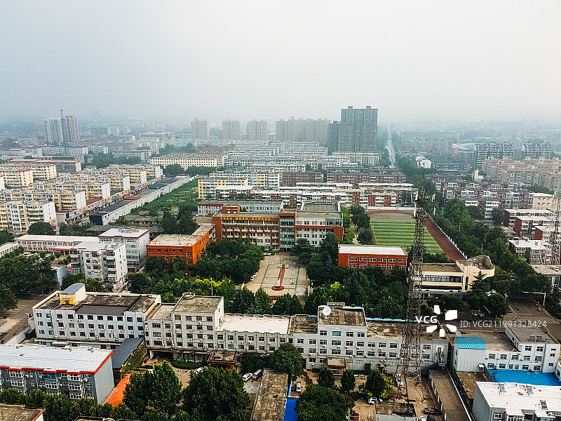 井陉矿区 古桥南街 南纬东路 衡北小学 航拍图片素材