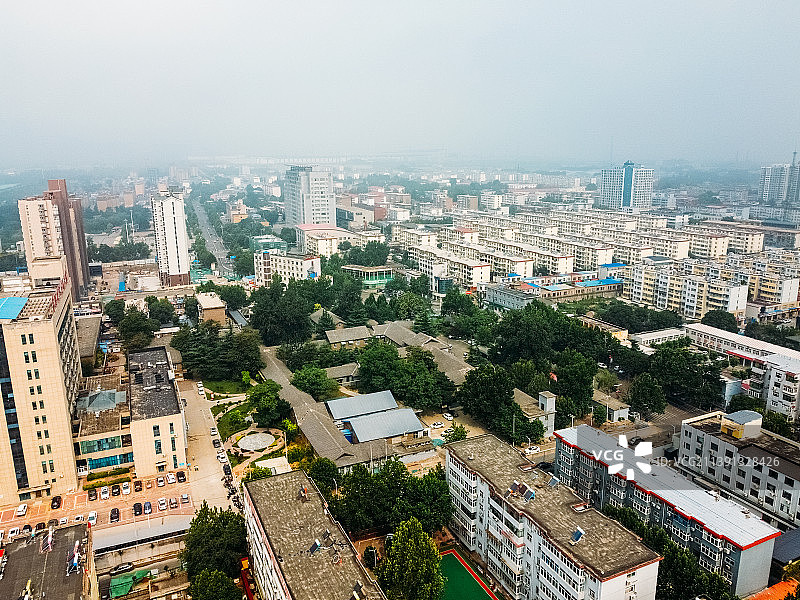 井陉矿区 古桥南街 南纬东路 衡北小学 航拍图片素材