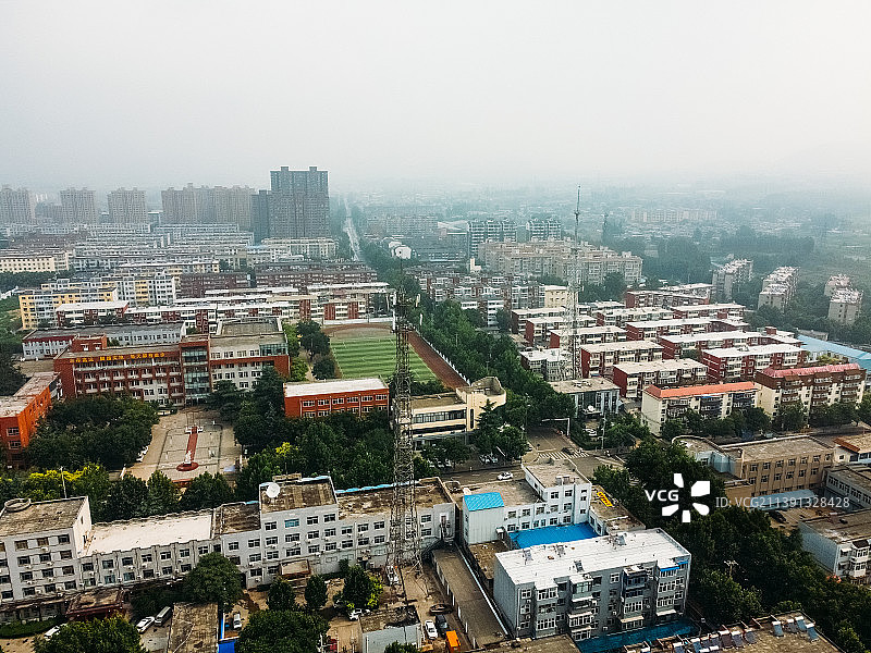 井陉矿区 古桥南街 南纬东路 衡北小学 航拍图片素材