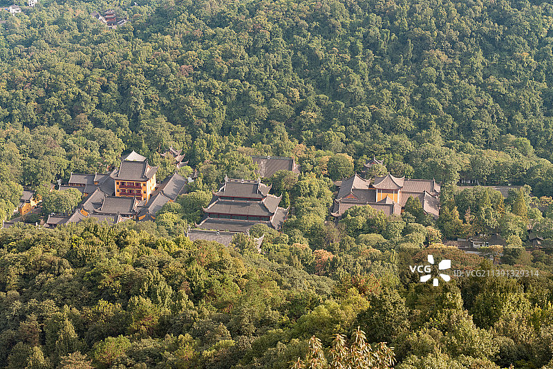 杭州西湖灵隐寺景区秋天图片素材