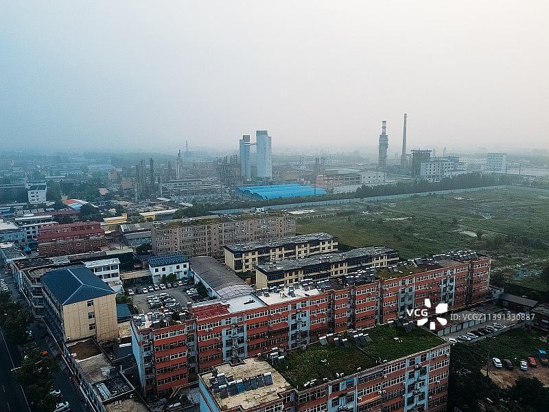 灵寿县 人民东路 县医院 航拍 城市图片素材