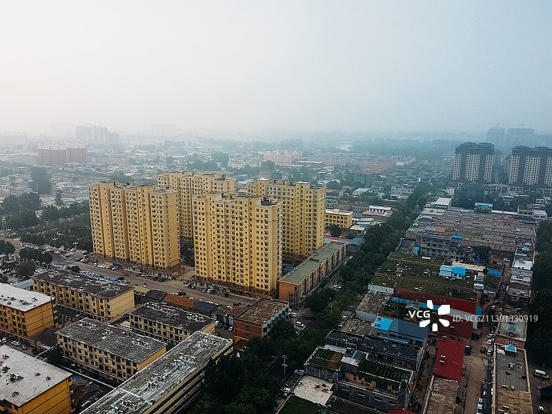 灵寿县 人民东路 县医院 航拍 城市图片素材